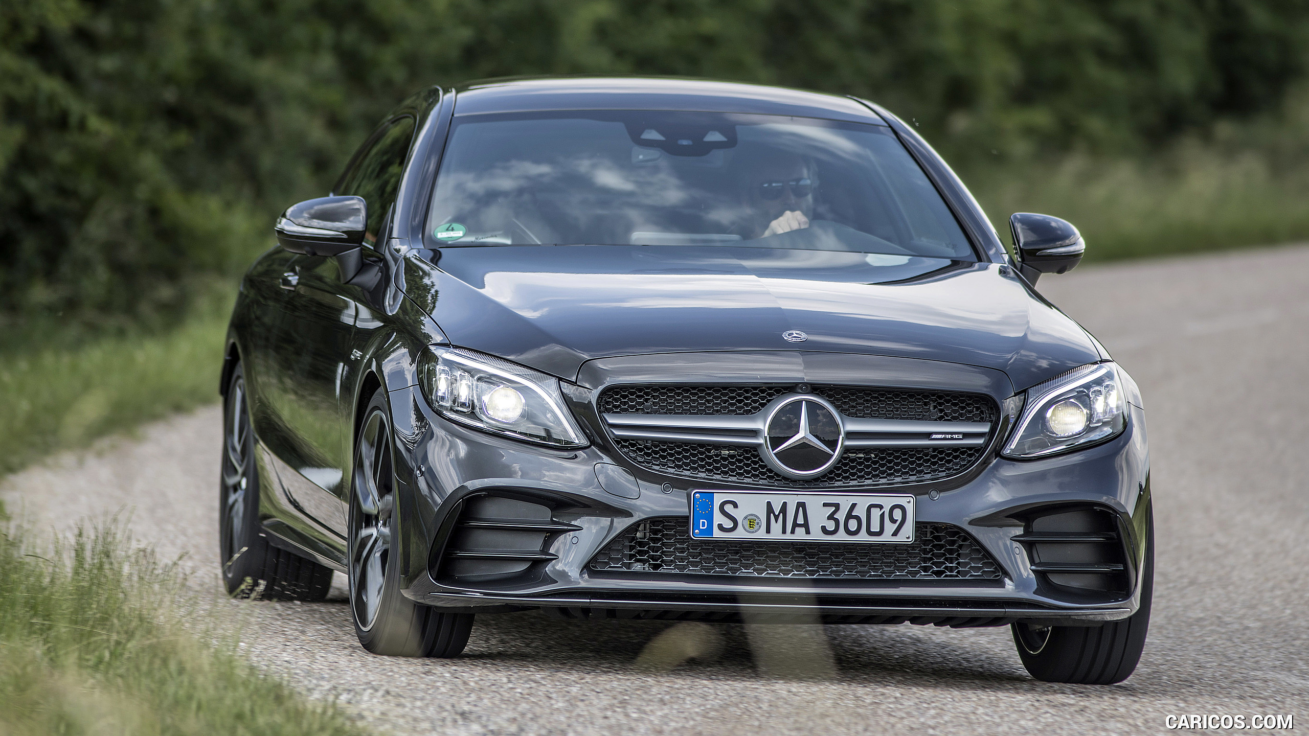 2019 Mercedes-AMG C43 4MATIC Coupe (Color: Graphite Grey Metallic) - Front, #37 of 184