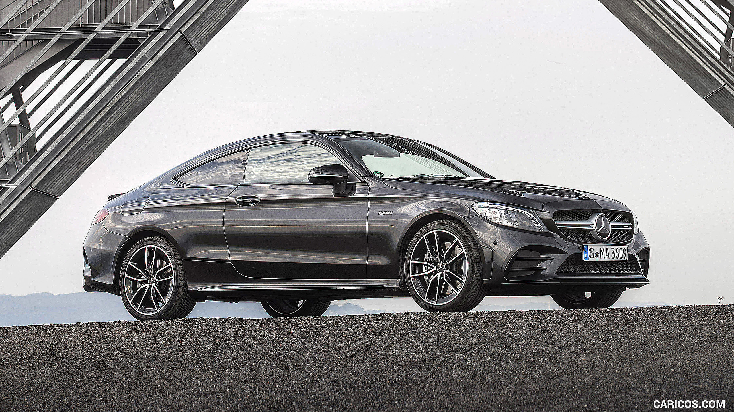 2019 Mercedes-AMG C43 4MATIC Coupe (Color: Graphite Grey Metallic) - Front Three-Quarter, #67 of 184