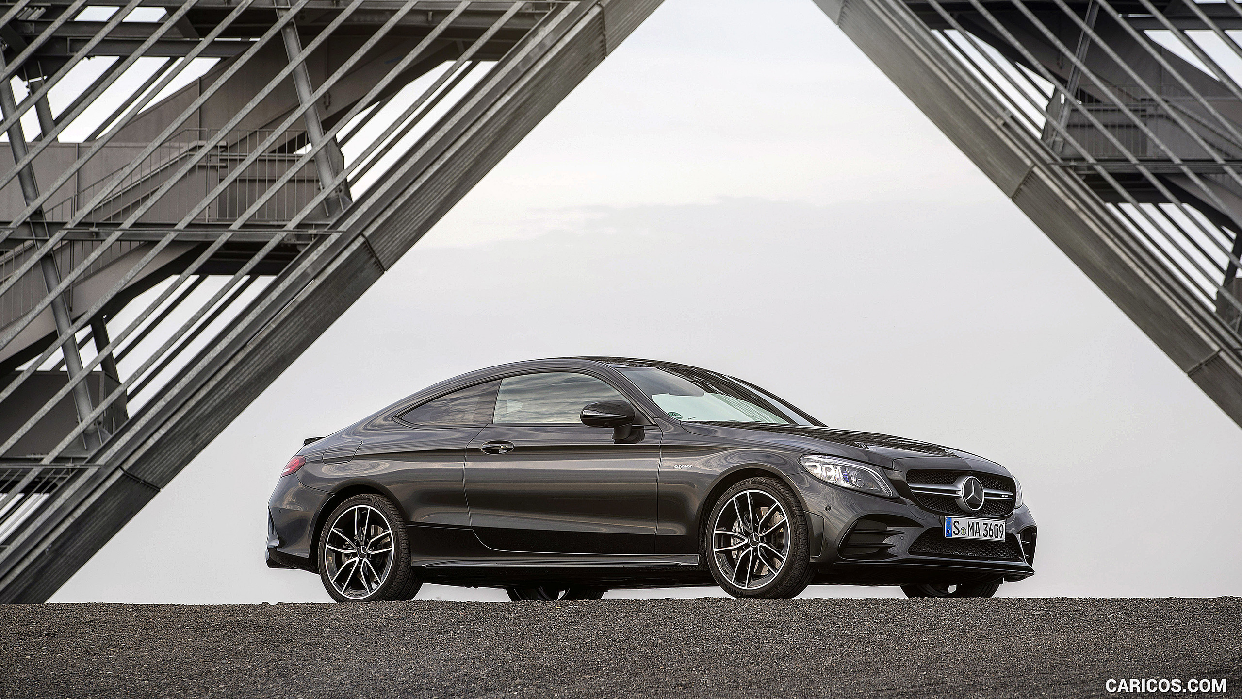 2019 Mercedes-AMG C43 4MATIC Coupe (Color: Graphite Grey Metallic) - Front Three-Quarter, #68 of 184