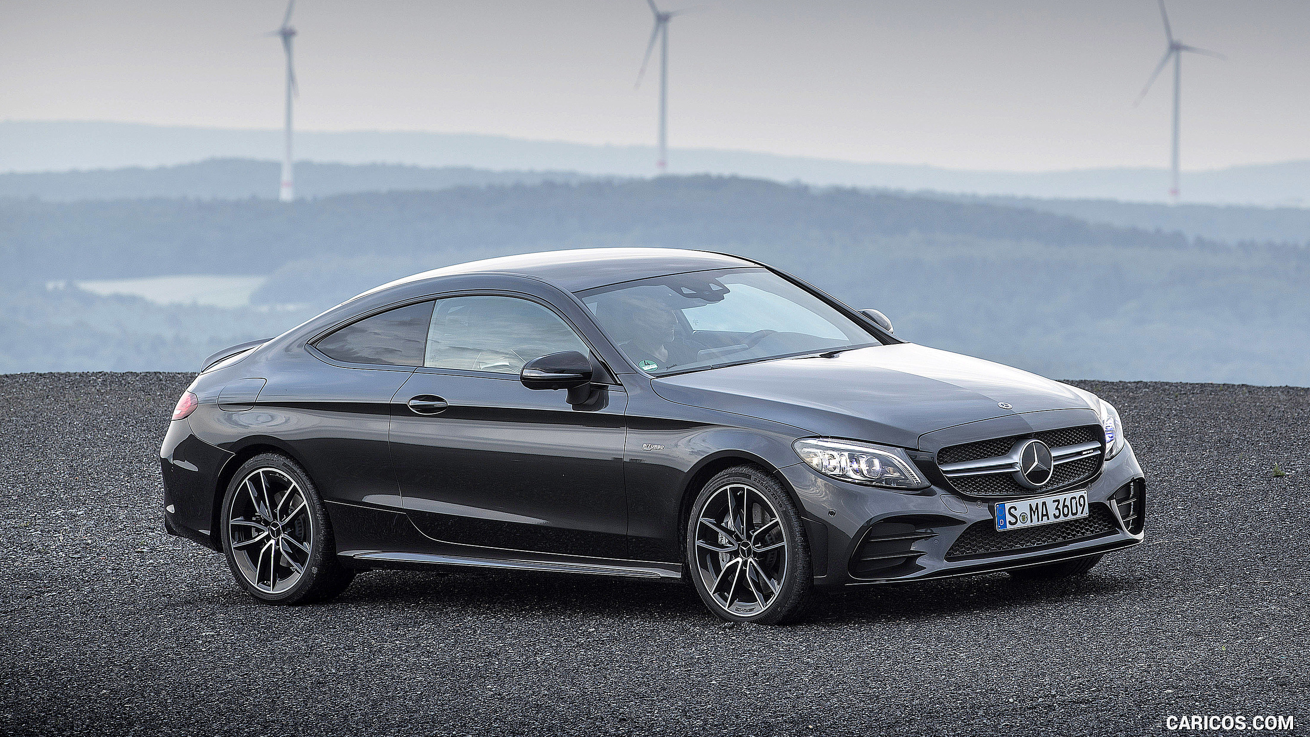 2019 Mercedes-AMG C43 4MATIC Coupe (Color: Graphite Grey Metallic) - Front Three-Quarter, #70 of 184