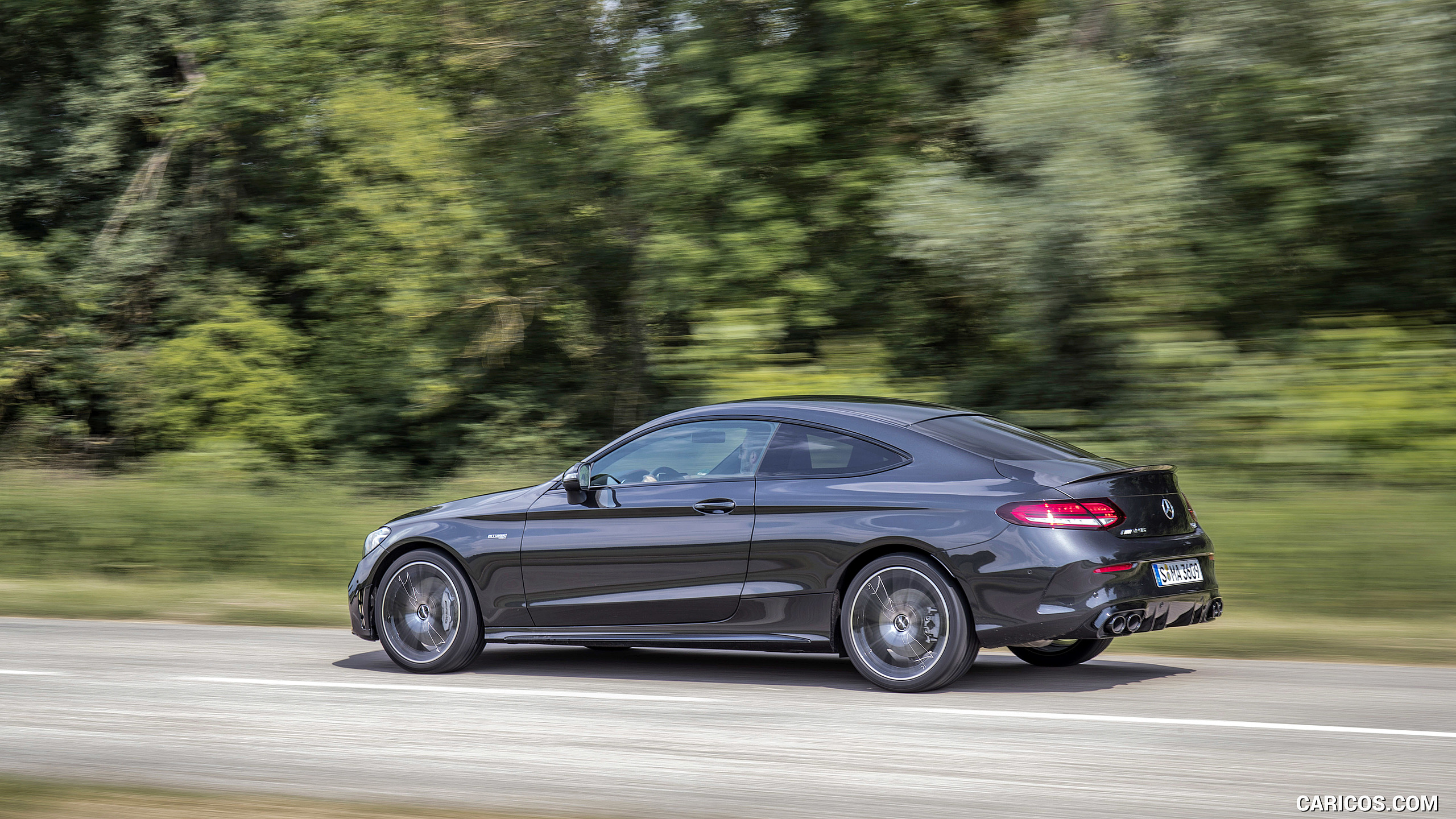 2019 Mercedes-AMG C43 4MATIC Coupe (Color: Graphite Grey Metallic) - Side, #38 of 184