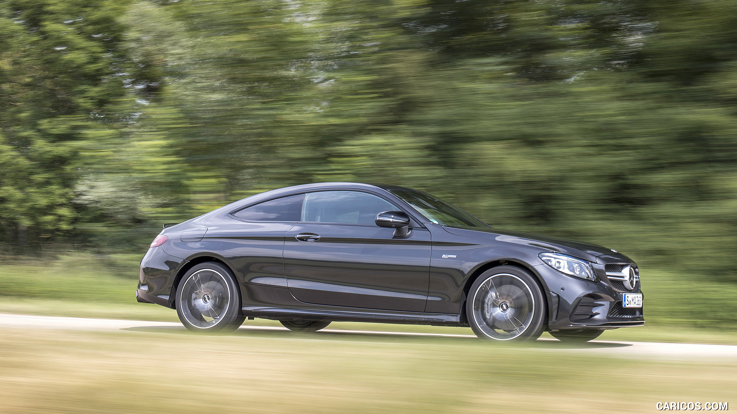 2019 Mercedes-AMG C43 4MATIC Coupe (Color: Graphite Grey Metallic) - Side, #39 of 184