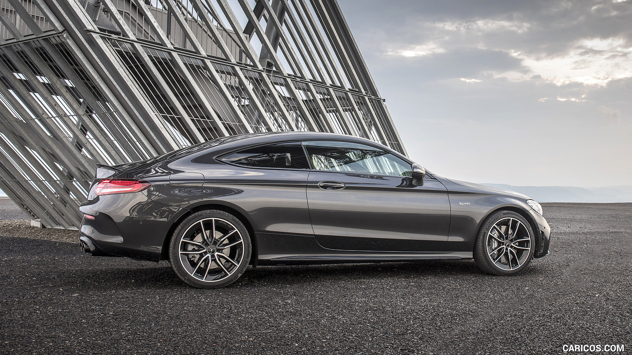 2019 Mercedes-AMG C43 4MATIC Coupe (Color: Graphite Grey Metallic) - Side, #61 of 184