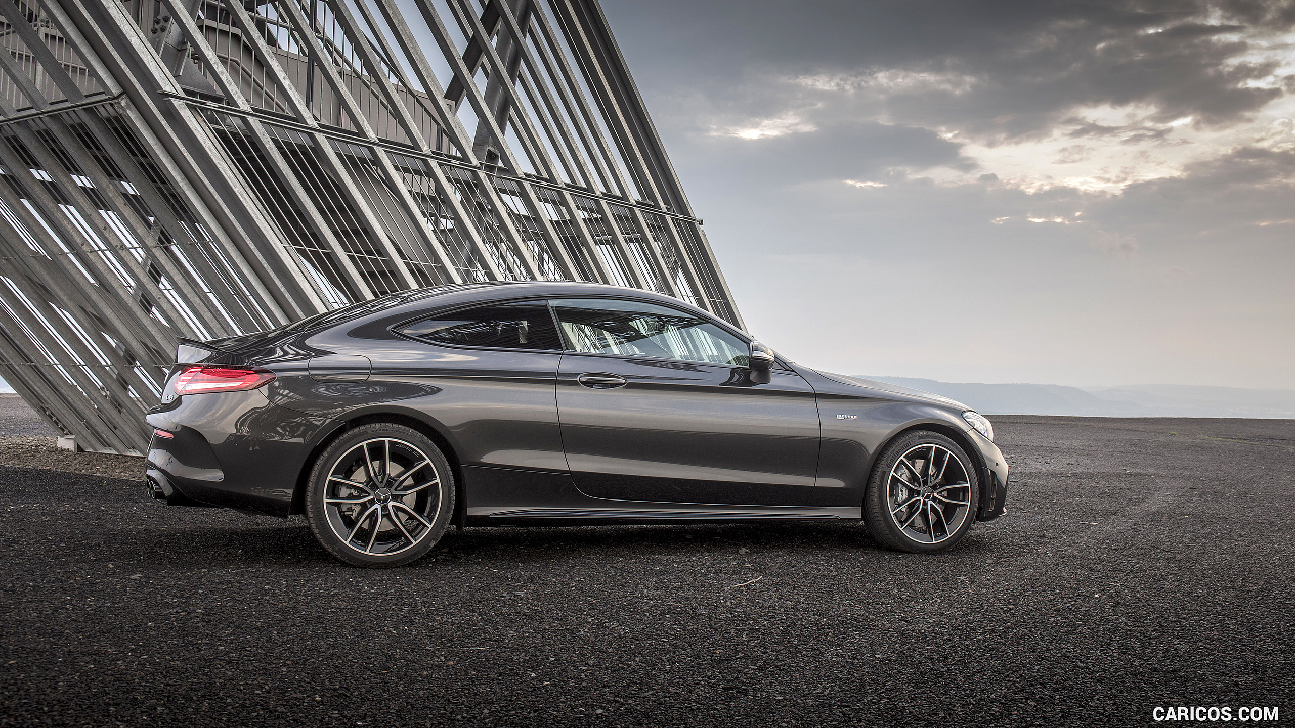 2019 Mercedes-AMG C43 4MATIC Coupe (Color: Graphite Grey Metallic) - Side, #62 of 184