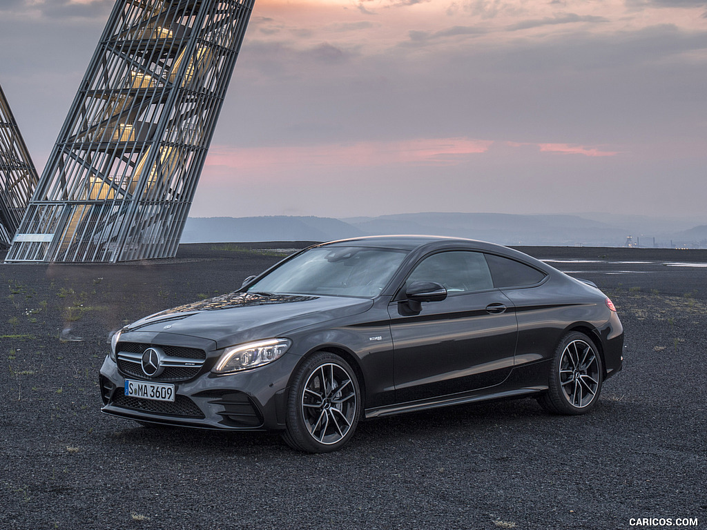 2019 Mercedes-AMG C43 4MATIC Coupe (Color: Graphite Grey Metallic) - Front Three-Quarter