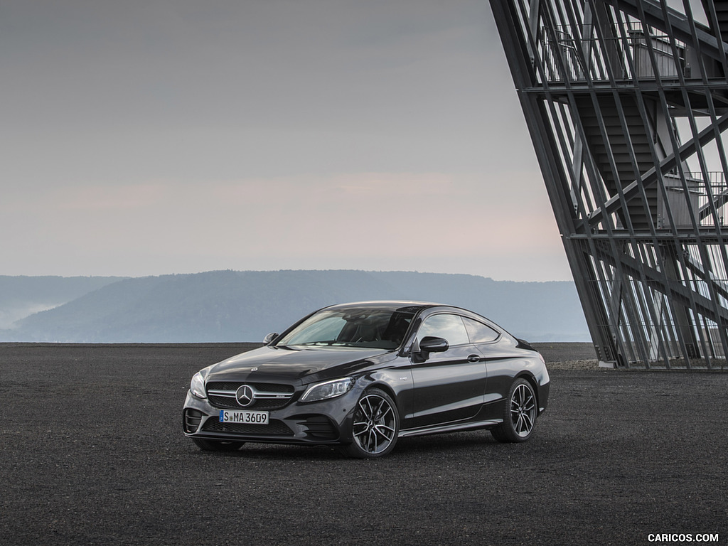 2019 Mercedes-AMG C43 4MATIC Coupe (Color: Graphite Grey Metallic) - Front Three-Quarter