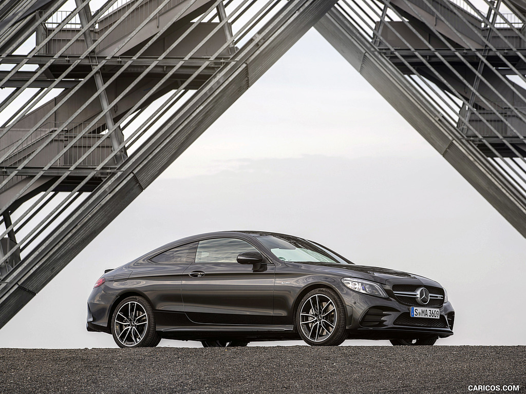 2019 Mercedes-AMG C43 4MATIC Coupe (Color: Graphite Grey Metallic) - Front Three-Quarter