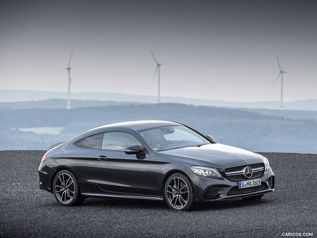 2019 Mercedes-AMG C43 4MATIC Coupe (Color: Graphite Grey Metallic) - Front Three-Quarter