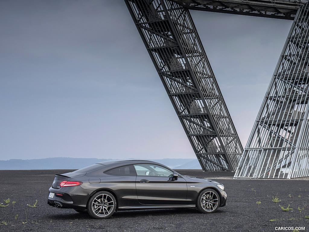 2019 Mercedes-AMG C43 4MATIC Coupe (Color: Graphite Grey Metallic) - Rear Three-Quarter