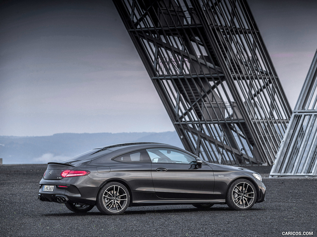 2019 Mercedes-AMG C43 4MATIC Coupe (Color: Graphite Grey Metallic) - Rear Three-Quarter