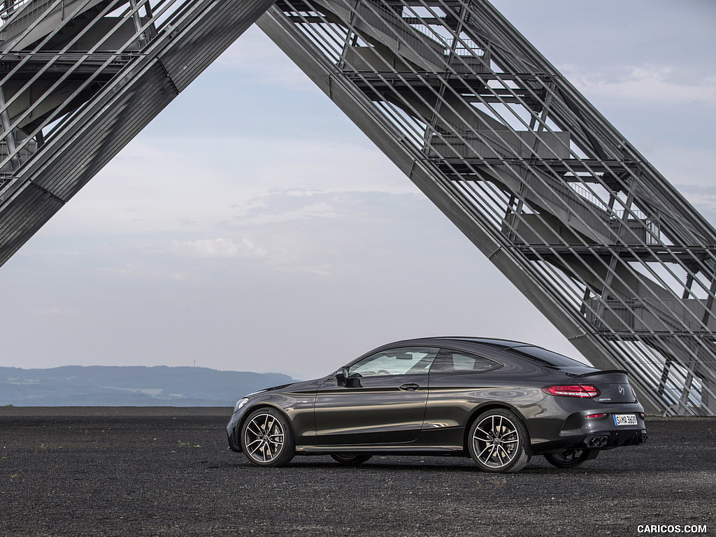 2019 Mercedes-AMG C43 4MATIC Coupe (Color: Graphite Grey Metallic) - Rear Three-Quarter