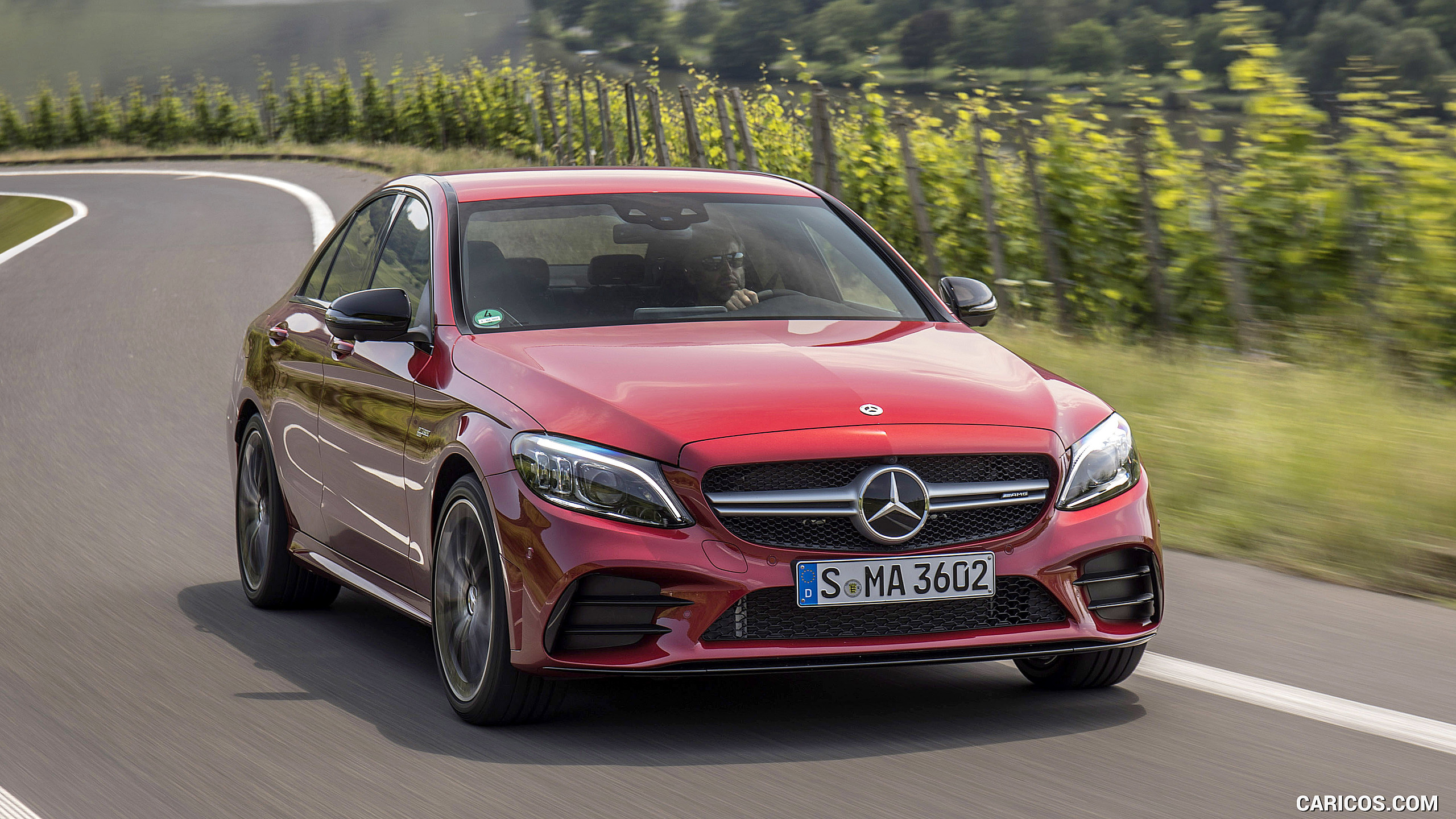 2019 Mercedes-AMG C43 4MATIC Sedan (Color: Hyacinth Red) - Front, #31 of 192
