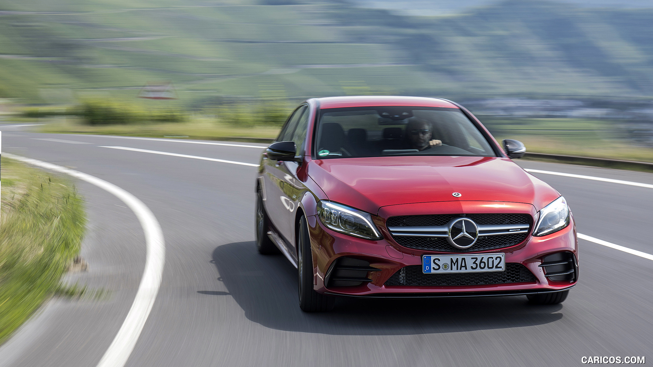 2019 Mercedes-AMG C43 4MATIC Sedan (Color: Hyacinth Red) - Front, #36 of 192