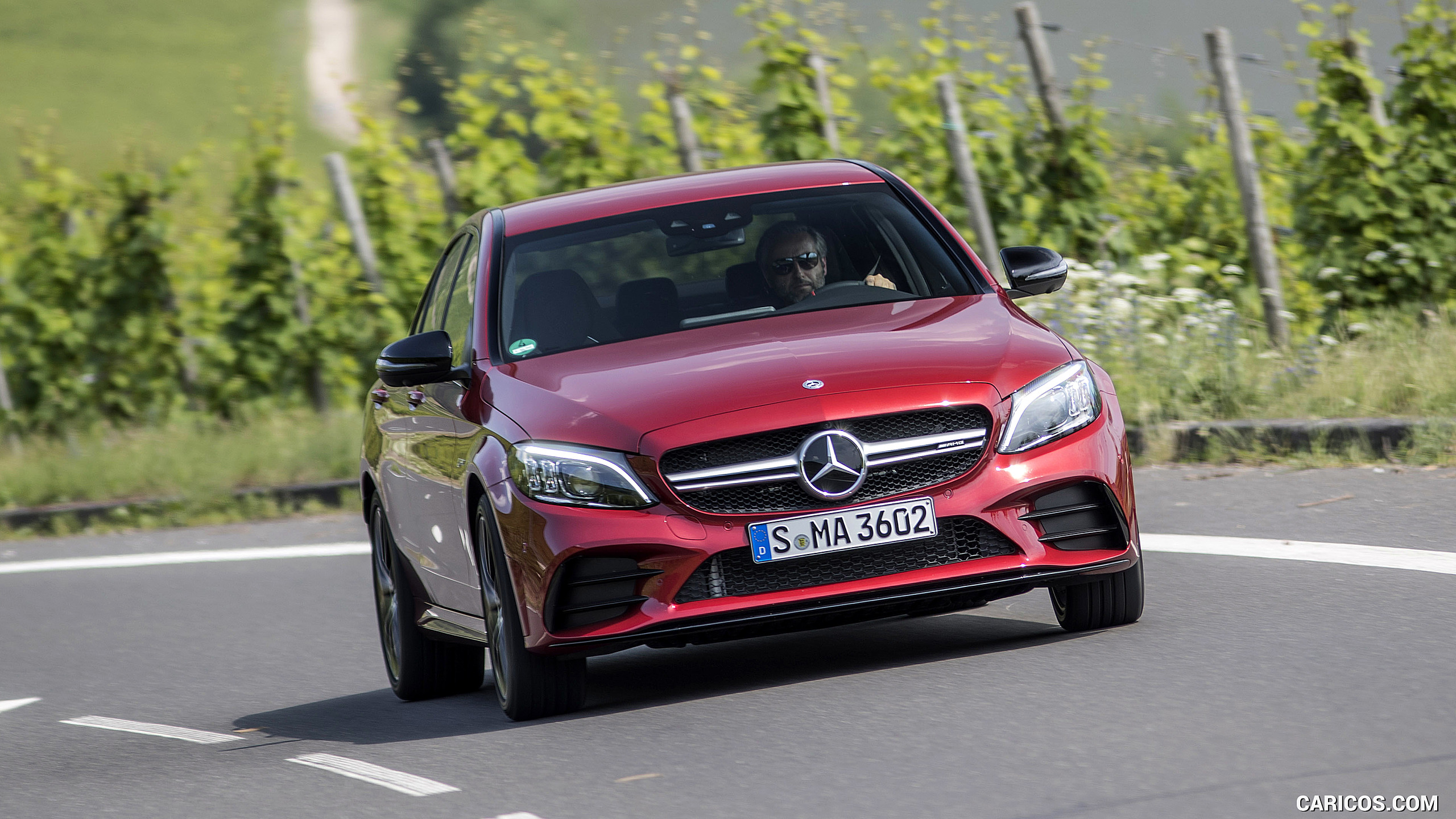 2019 Mercedes-AMG C43 4MATIC Sedan (Color: Hyacinth Red) - Front, #39 of 192
