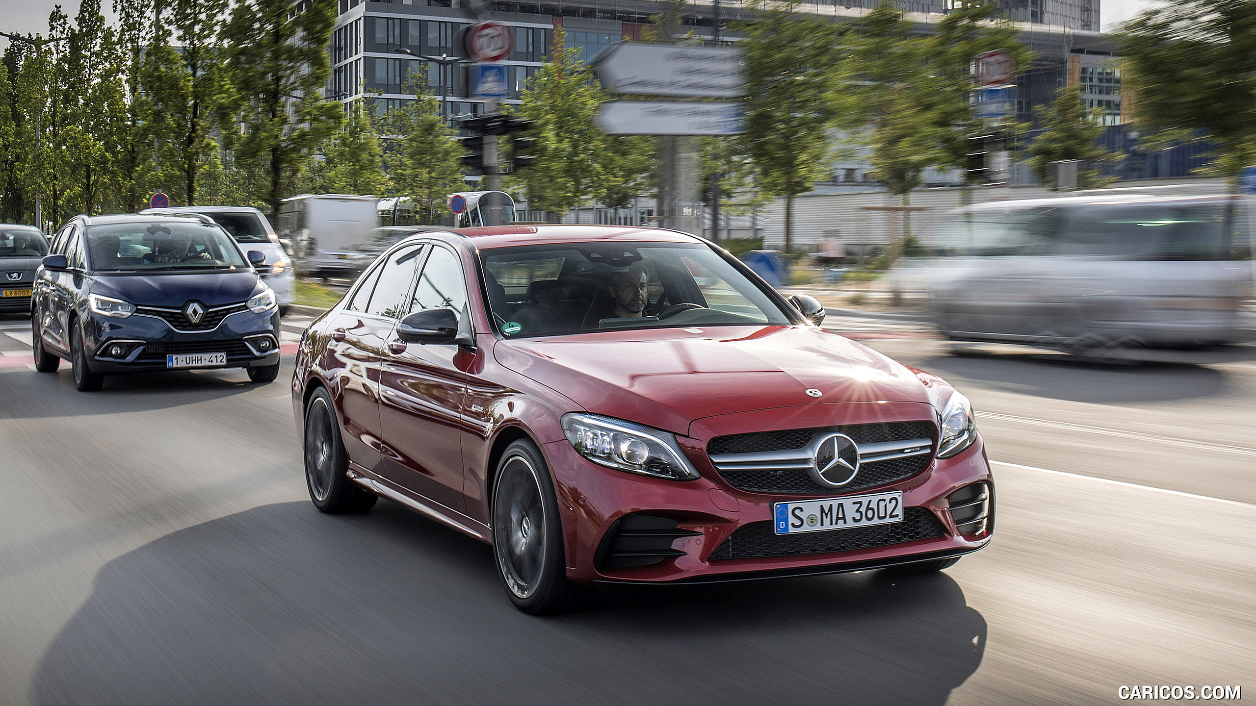 2019 Mercedes-AMG C43 4MATIC Sedan (Color: Hyacinth Red) - Front, #44 of 192