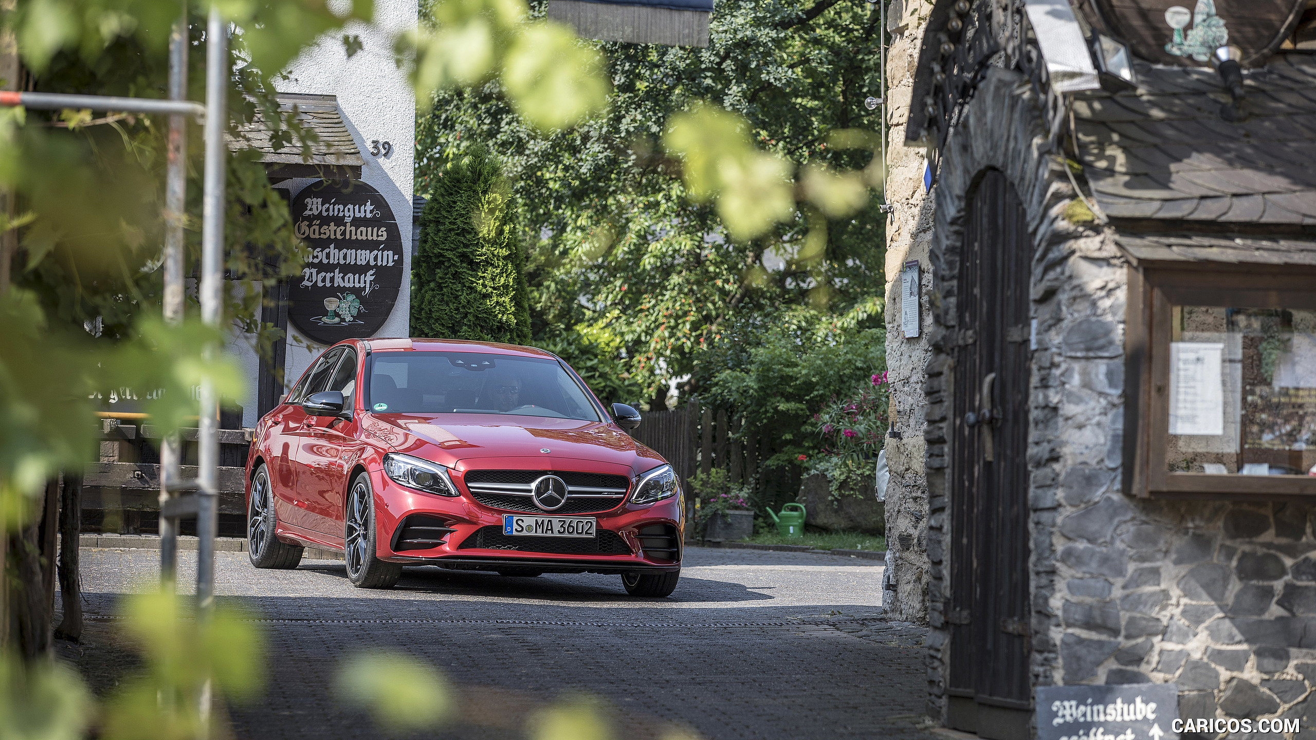 2019 Mercedes-AMG C43 4MATIC Sedan (Color: Hyacinth Red) - Front, #49 of 192