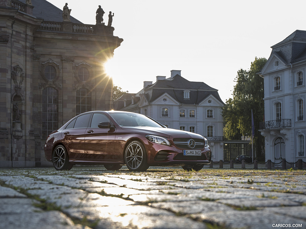 2019 Mercedes-AMG C43 4MATIC Sedan (Color: Hyacinth Red) - Front Three-Quarter