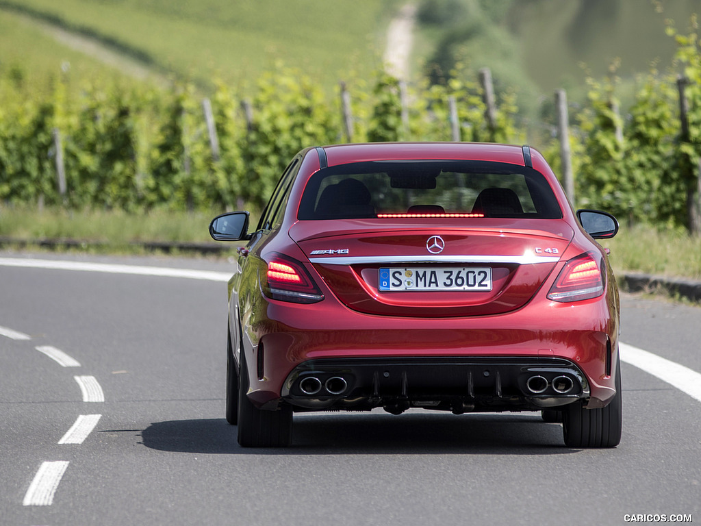 2019 Mercedes-AMG C43 4MATIC Sedan (Color: Hyacinth Red) - Rear