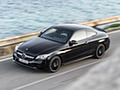 2019 Mercedes-AMG C43 Coupe 4MATIC Night Package and AMG Carbon-Package II (Color: Obsidian Black Metallic) - Front Three-Quarter