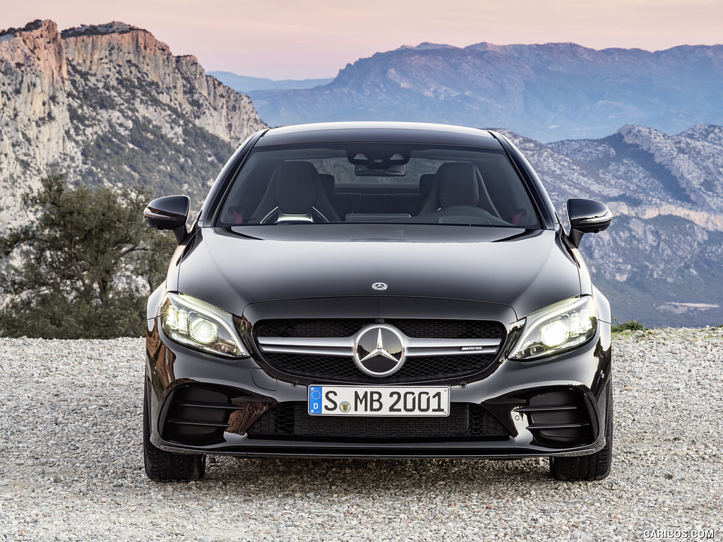 2019 Mercedes-AMG C43 Coupe 4MATIC Night Package and AMG Carbon-Package II (Color: Obsidian Black Metallic) - Front