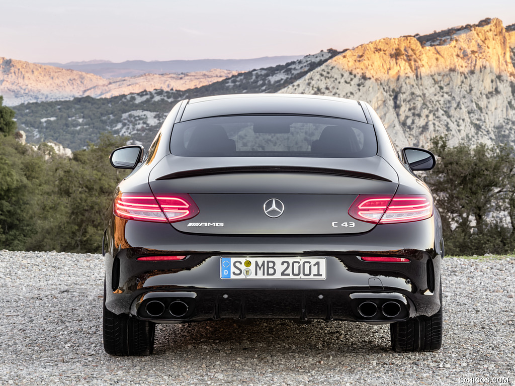 2019 Mercedes-AMG C43 Coupe 4MATIC Night Package and AMG Carbon-Package II (Color: Obsidian Black Metallic) - Rear