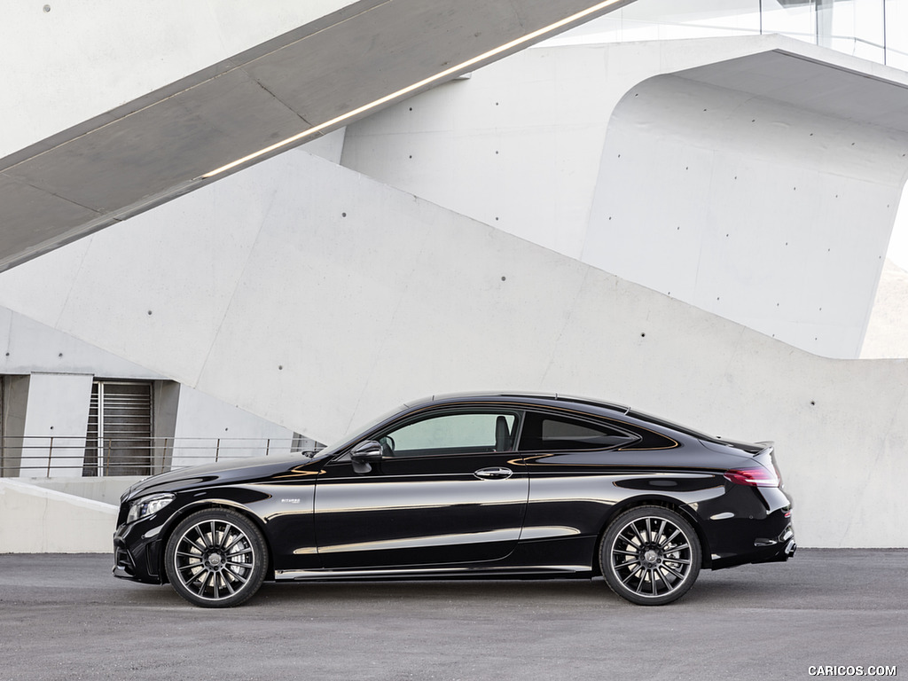 2019 Mercedes-AMG C43 Coupe 4MATIC Night Package and AMG Carbon-Package II (Color: Obsidian Black Metallic) - Side