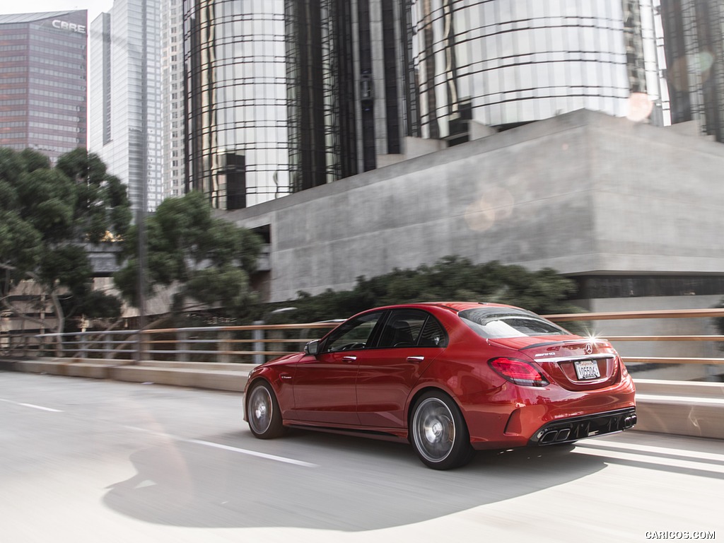 2019 Mercedes-AMG C63 S Sedan (US-Sedan) - Rear Three-Quarter