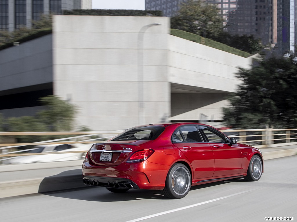 2019 Mercedes-AMG C63 S Sedan (US-Sedan) - Rear Three-Quarter