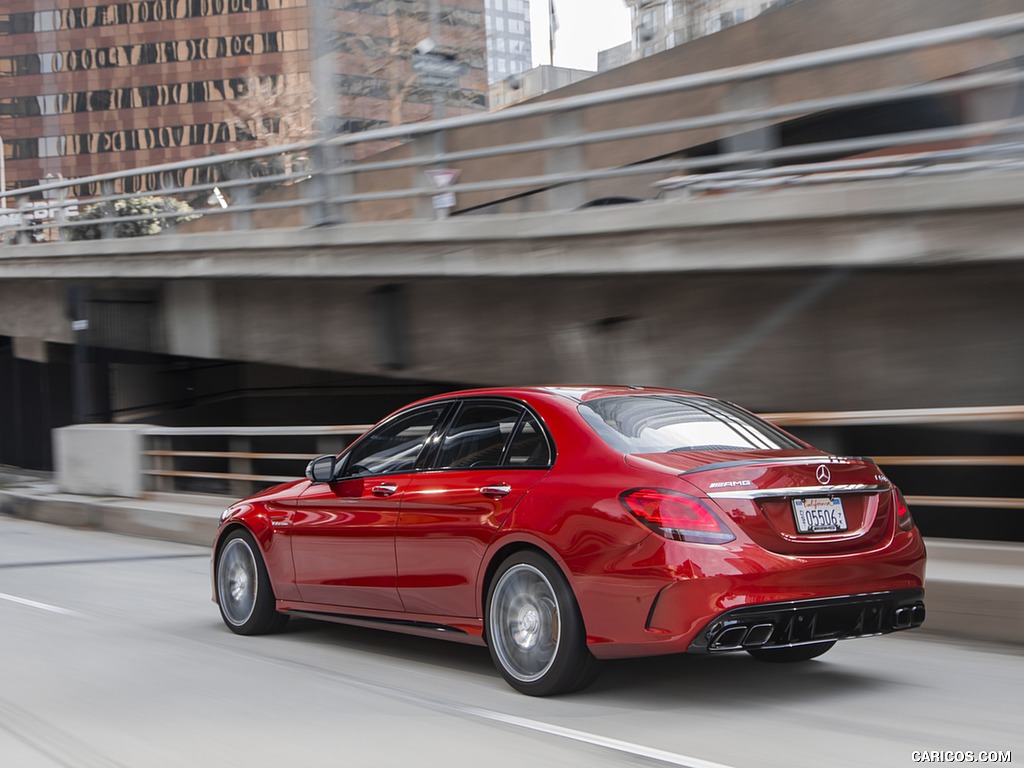 2019 Mercedes-AMG C63 S Sedan (US-Sedan) - Rear Three-Quarter