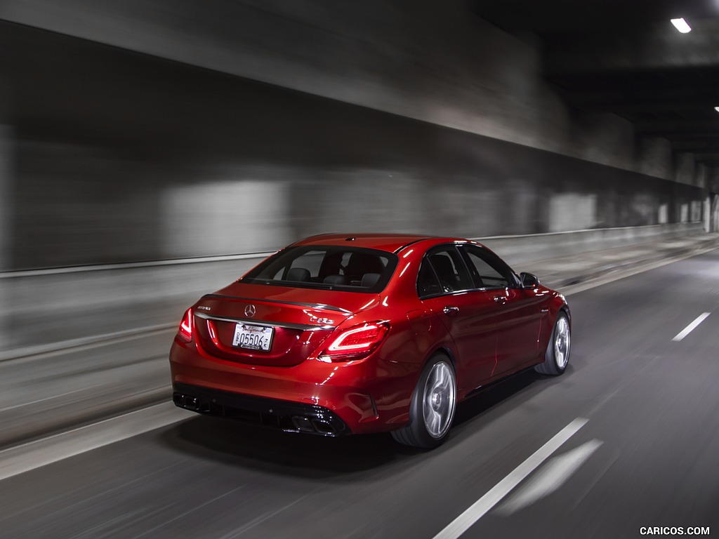 2019 Mercedes-AMG C63 S Sedan (US-Sedan) - Rear Three-Quarter