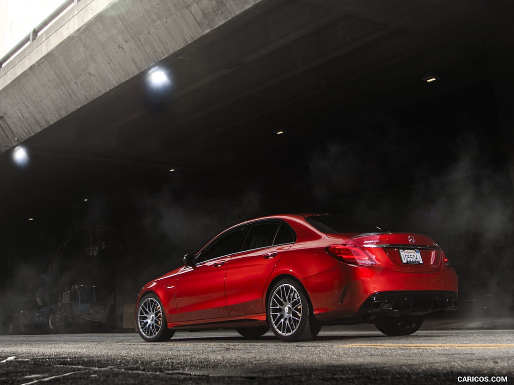 2019 Mercedes-AMG C63 S Sedan (US-Sedan) - Rear Three-Quarter