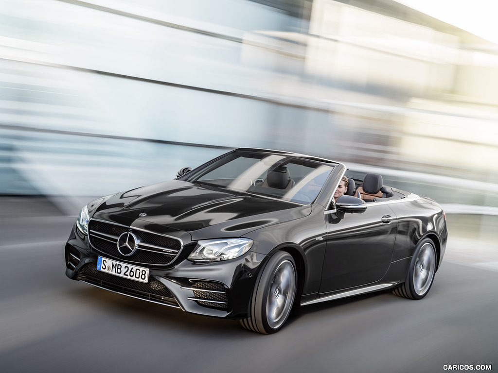 2019 Mercedes-AMG E 53 Cabrio 4MATIC+ (Color: Obsidian Black Metallic) - Front Three-Quarter