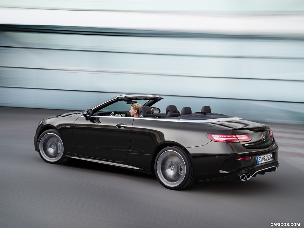 2019 Mercedes-AMG E 53 Cabrio 4MATIC+ (Color: Obsidian Black Metallic) - Rear Three-Quarter