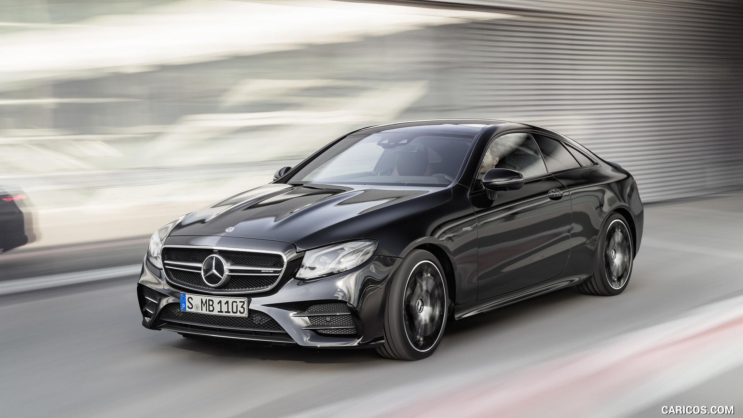 2019 Mercedes-AMG E 53 Coupe 4MATIC+ (Color: Obsidian Black Metallic) - Front Three-Quarter, #1 of 193