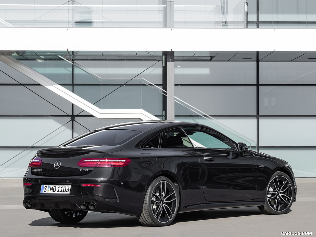 2019 Mercedes-AMG E 53 Coupe 4MATIC+ (Color: Obsidian Black Metallic) - Rear Three-Quarter