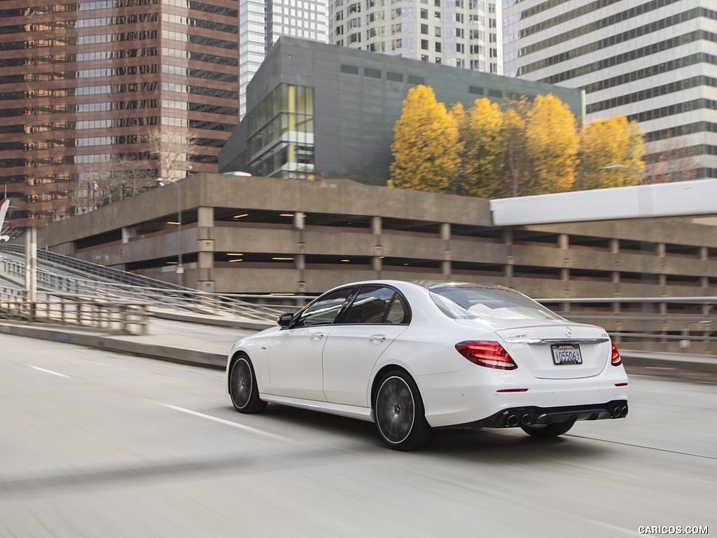 2019 Mercedes-AMG E 53 Sedan (US-Spec) - Rear Three-Quarter