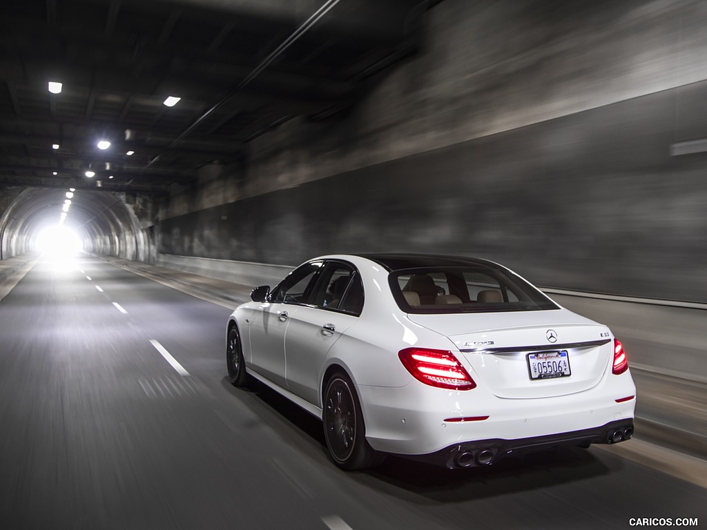 2019 Mercedes-AMG E 53 Sedan (US-Spec) - Rear Three-Quarter