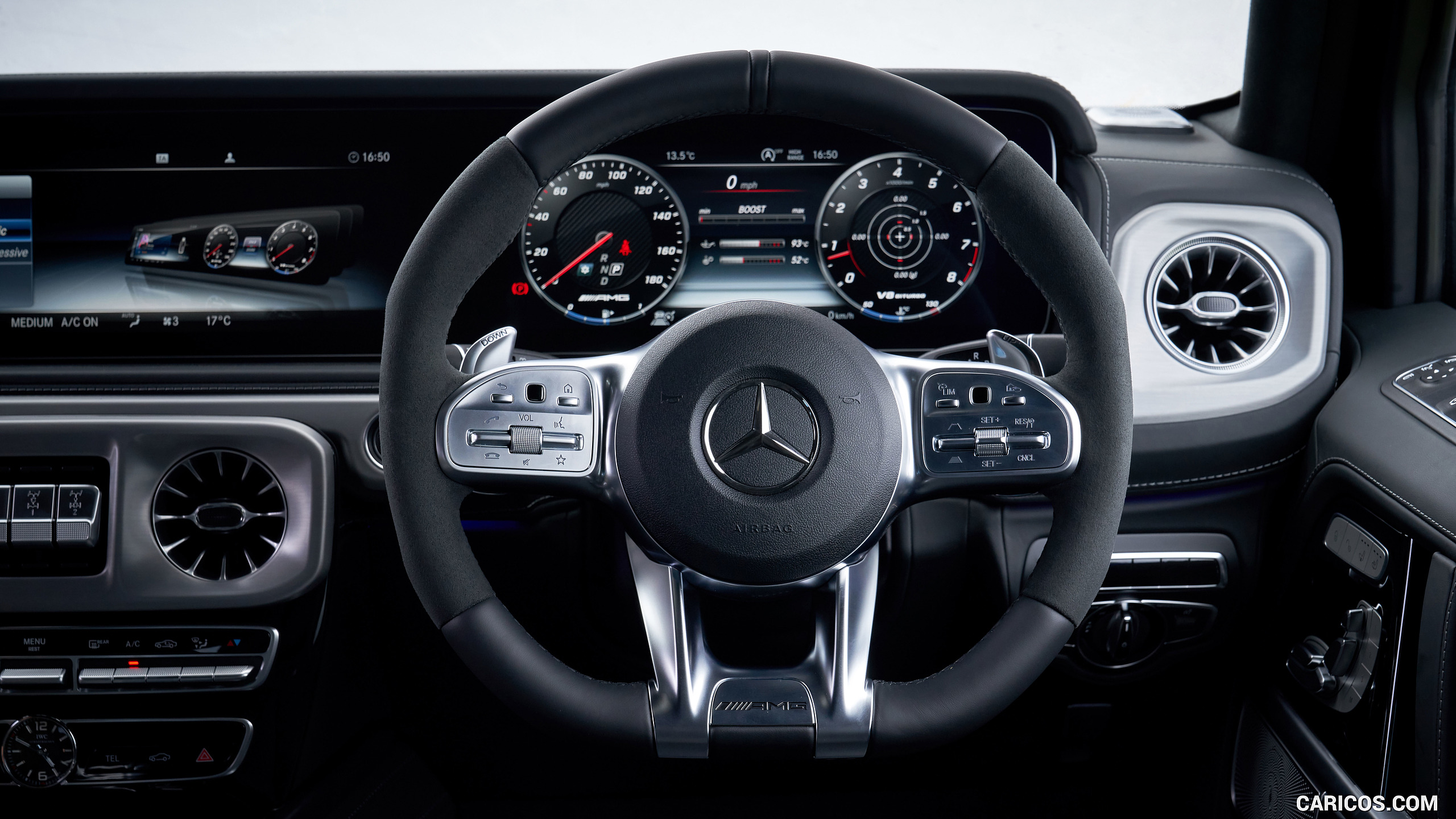 2019 Mercedes-AMG G 63 (UK-Spec) - Interior, Steering Wheel, #78 of 101