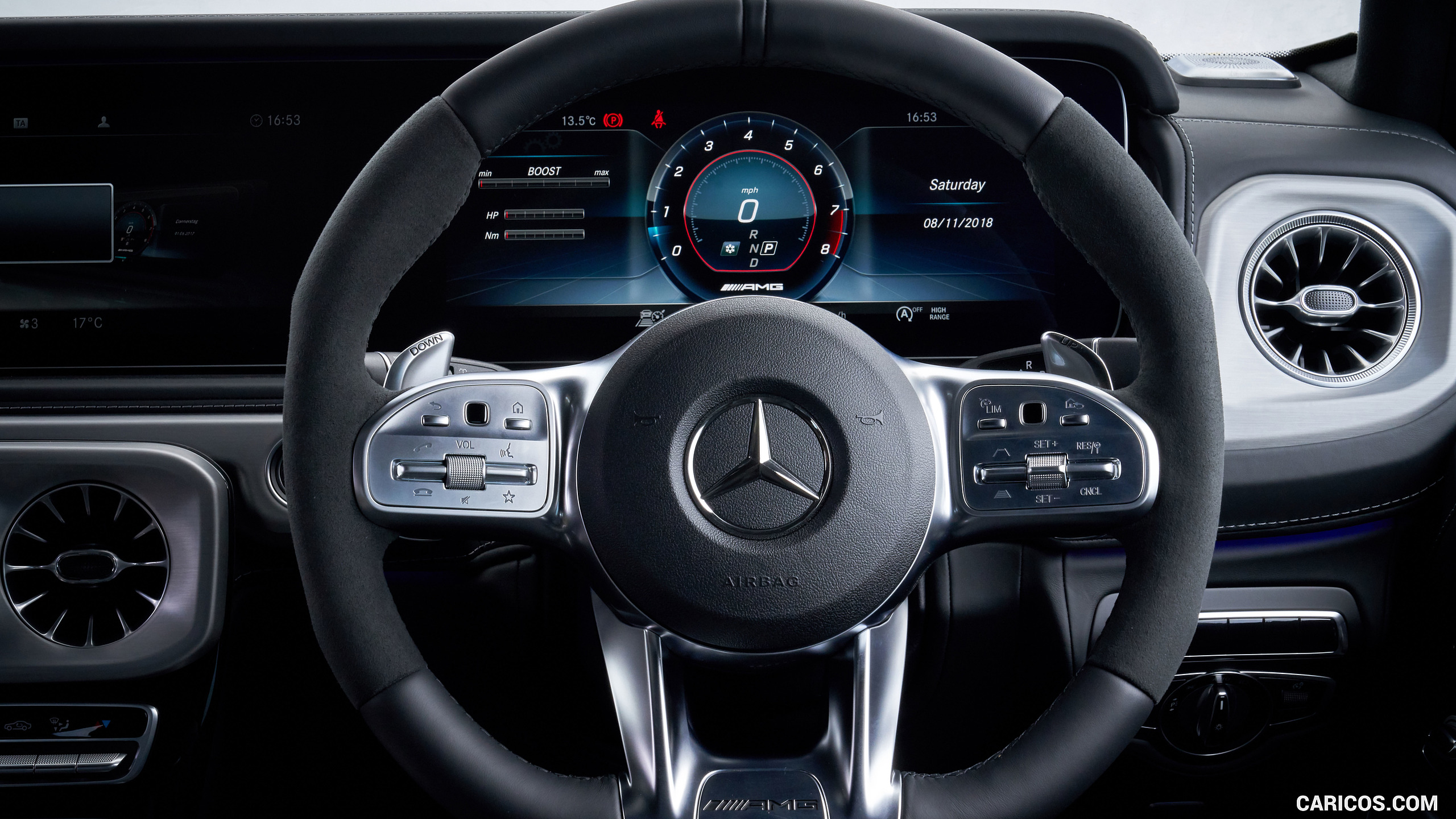 2019 Mercedes-AMG G 63 (UK-Spec) - Interior, Steering Wheel, #79 of 101