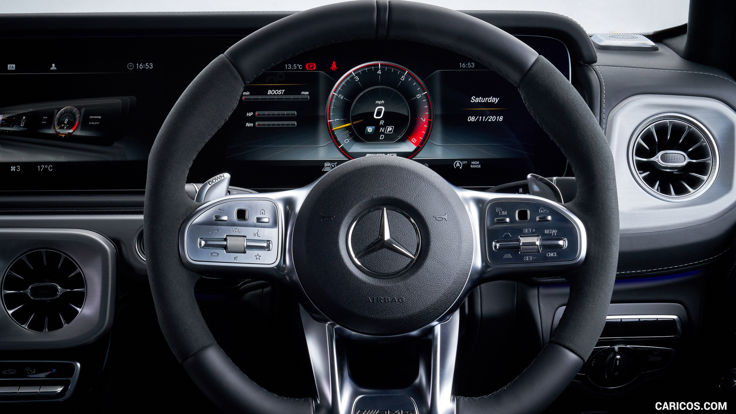 2019 Mercedes-AMG G 63 (UK-Spec) - Interior, Steering Wheel, #80 of 101