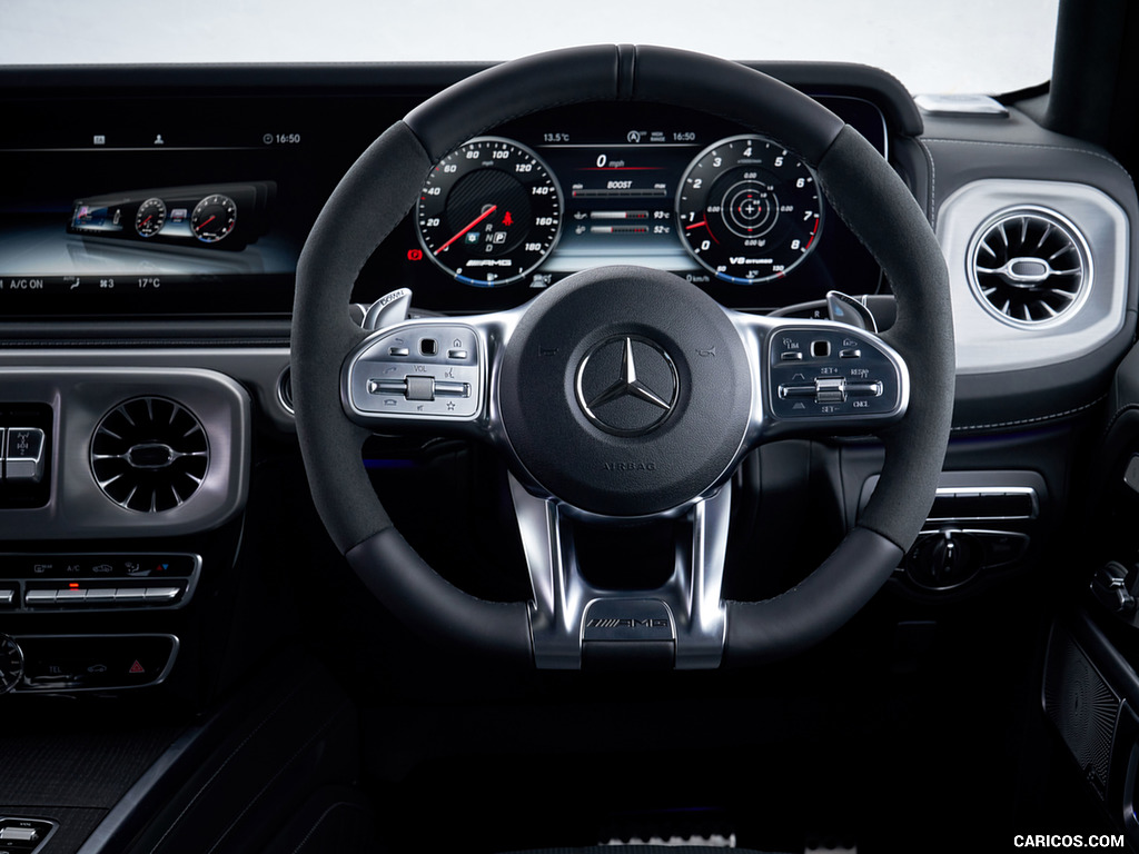 2019 Mercedes-AMG G 63 (UK-Spec) - Interior, Steering Wheel