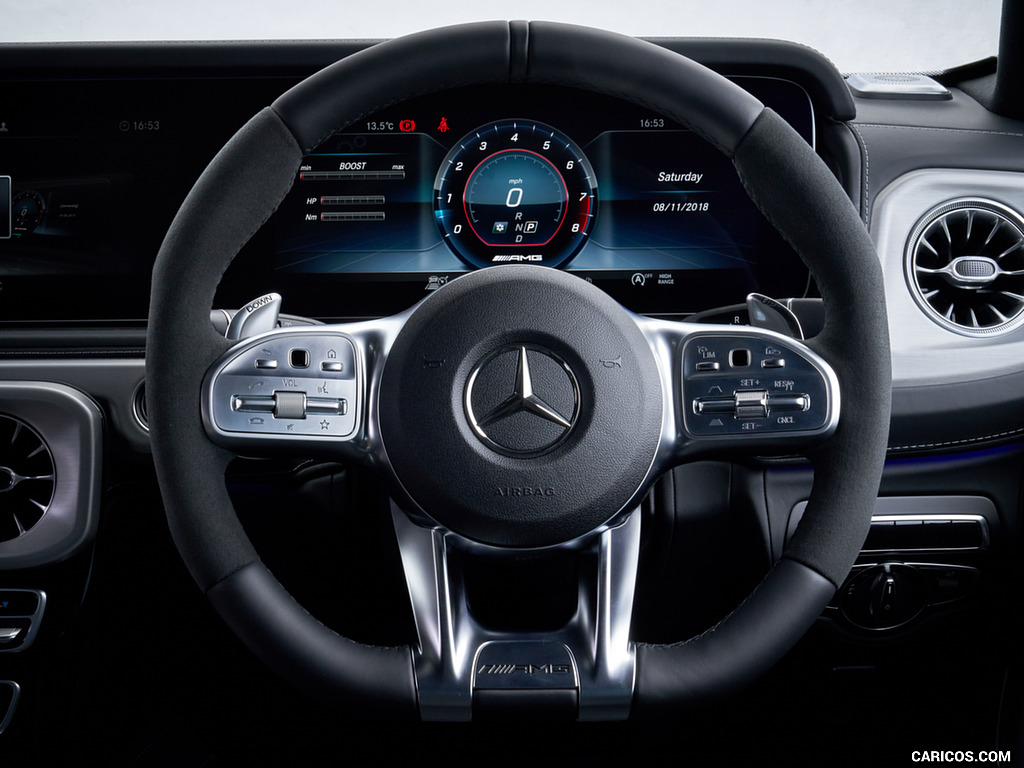 2019 Mercedes-AMG G 63 (UK-Spec) - Interior, Steering Wheel