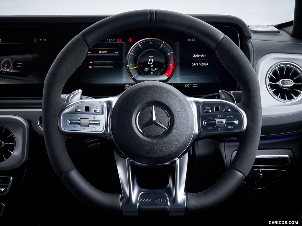 2019 Mercedes-AMG G 63 (UK-Spec) - Interior, Steering Wheel