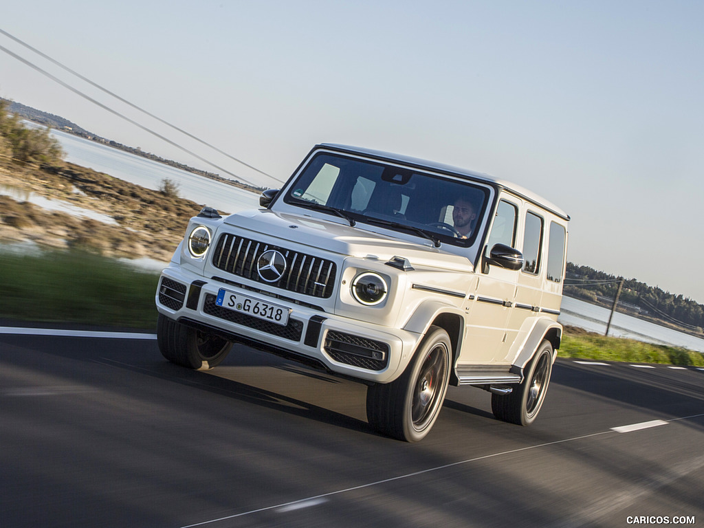 2019 Mercedes-AMG G63 (Color: Designo Diamond White Bright) - Front