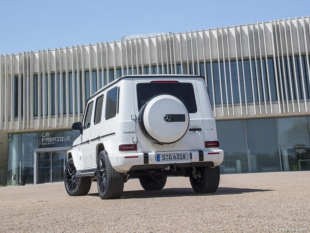 2019 Mercedes-AMG G63 (Color: Designo Diamond White Bright) - Rear Three-Quarter