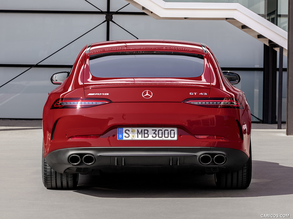 2019 Mercedes-AMG GT 43 4MATIC+ 4-Door Coupé (Color: Jupiter Red) - Rear