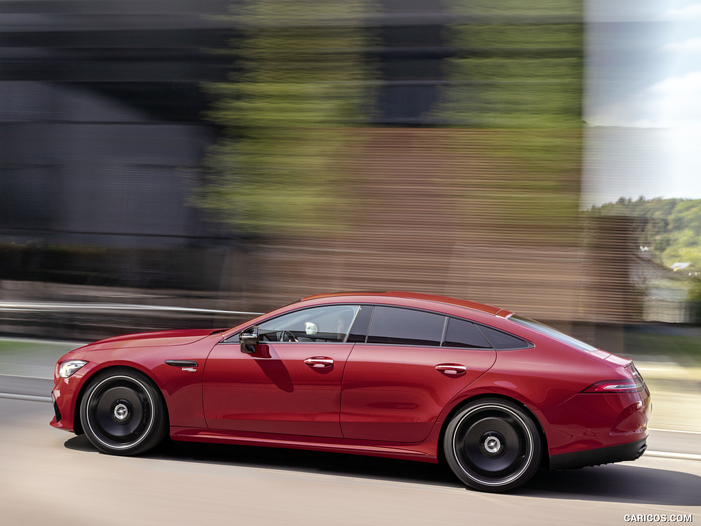 2019 Mercedes-AMG GT 43 4MATIC+ 4-Door Coupé (Color: Jupiter Red) - Side