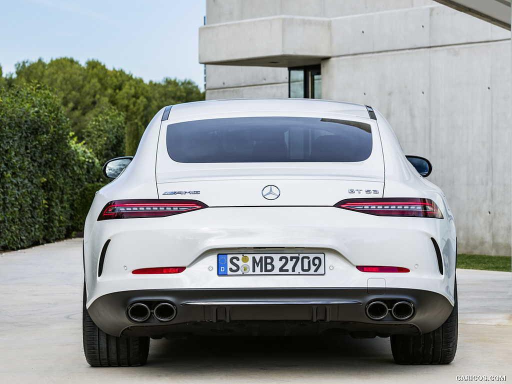 2019 Mercedes-AMG GT 53 4MATIC+ 4-Door Coupe (Color: Designo Diamond White Bright) - Rear