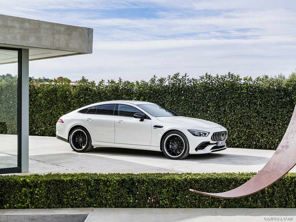 2019 Mercedes-AMG GT 53 4MATIC+ 4-Door Coupe (Color: Designo Diamond White Bright) - Side