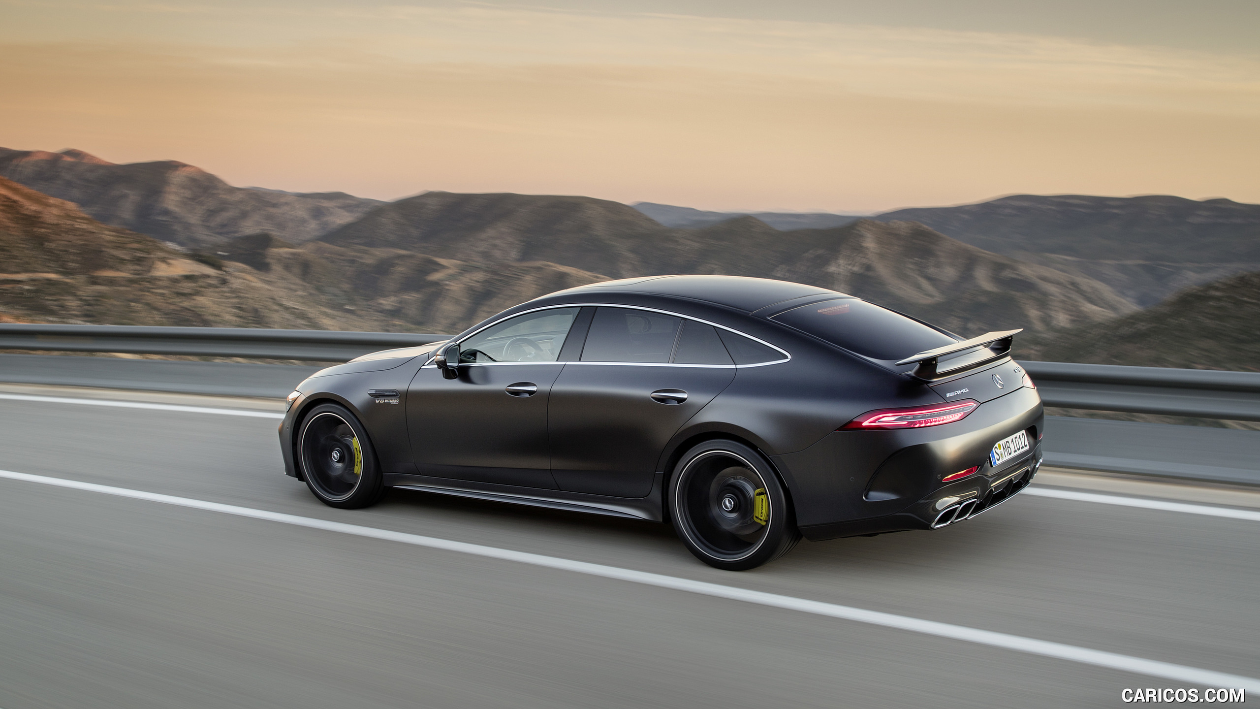2019 Mercedes-AMG GT 63 S 4MATIC+ 4-Door Coupe (Color: Graphite Grey Magno) - Side, #5 of 427